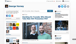My Rebel Mouse profile page unedited, immediately after creation. Launched last summer, the site is new enough to be unknown to Wikipedia. 