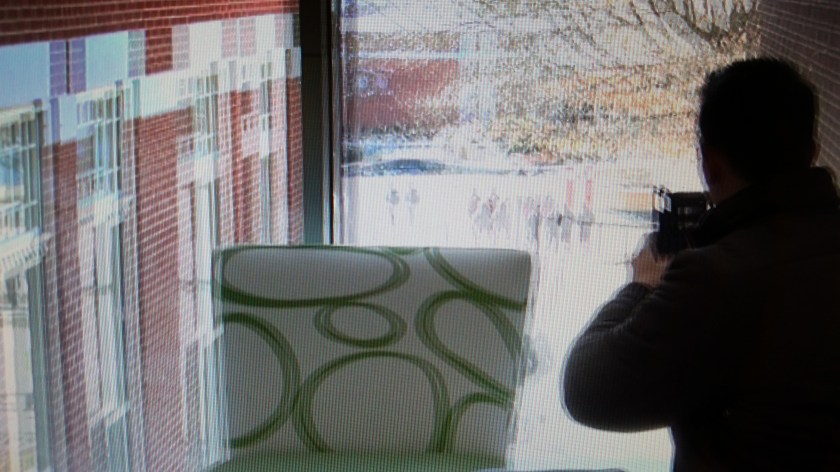 3D test footage played back with the Stereoscopic Player program. 